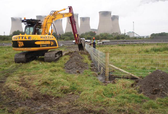 Badger Fencing Cottam Power Station Nottinghamshire